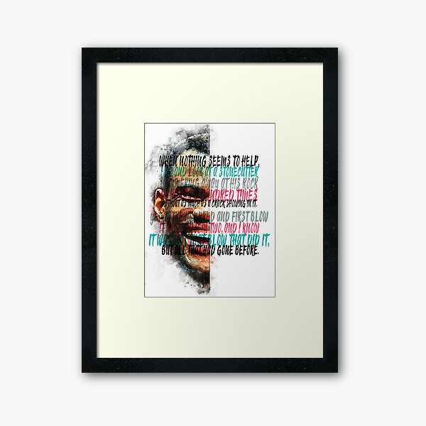 Item preview, David Robinson Inspiration Saying Motivational Quote Watercolor sketching Positive quote: Stonecutter hammering away at his rock...it was not that blow that did it, but all that had gone before designed and sold by scribblelife.