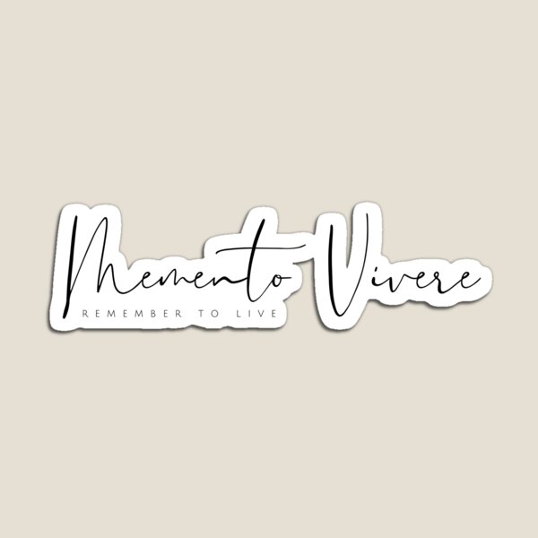 Aperçu de l'œuvre Memento Vivere - Texte noir créée et vendue par Cheventea.
