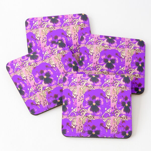 Item preview, PANSY STYLE FLOWERS PATTERN ABSTRACT PINK ART  designed and sold by sharlesart.
