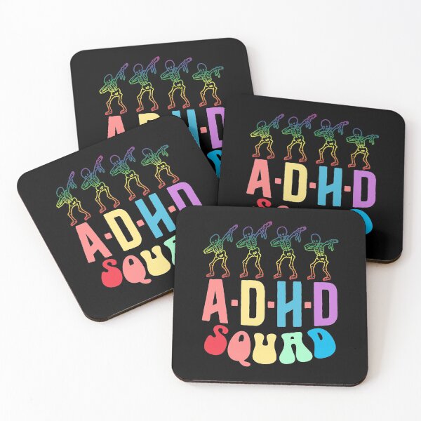 Item preview, ADHD Squad Skeleton Dab Team Funny Colorful designed and sold by Dolphin Graphic.