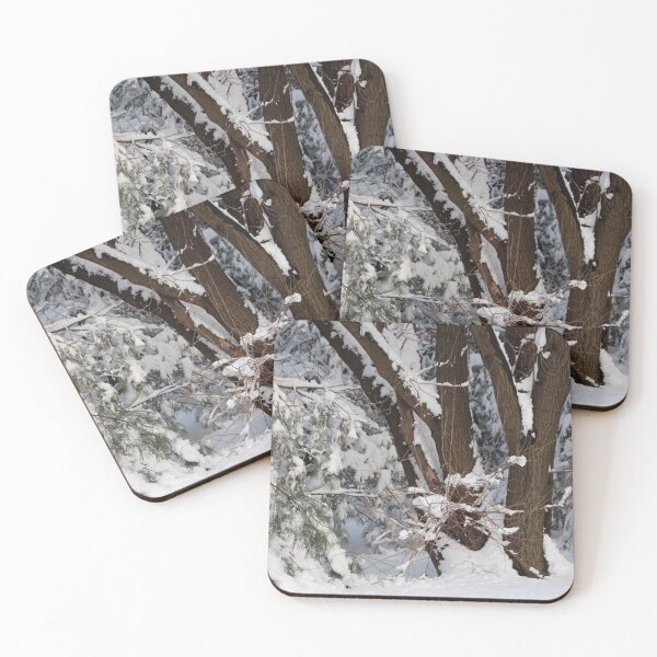 Item preview, Winter Snow Covered Trees in Forest designed and sold by JariHawk.