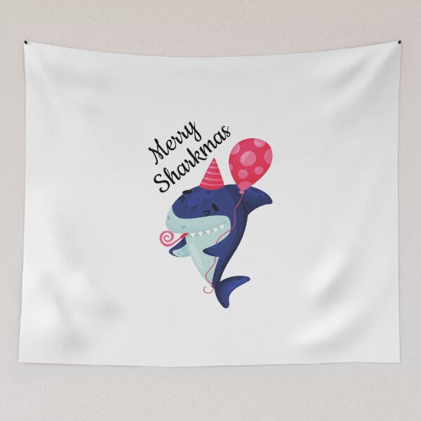 Item preview, Merry Sharkmas Funny Santa Shark Christmas designed and sold by ArtistryPrint.