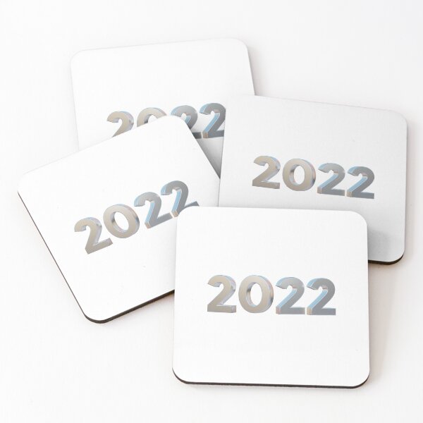 Item preview, happy new year 2022 text 3d metal silver color with transparent background designed and sold by Mim007.
