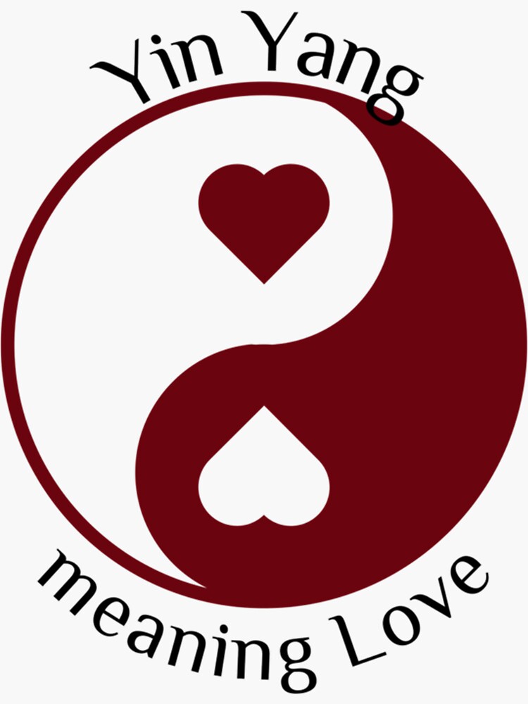 "Hearts Yin Yang Meaning Love" Sticker for Sale by DaxtonClarka