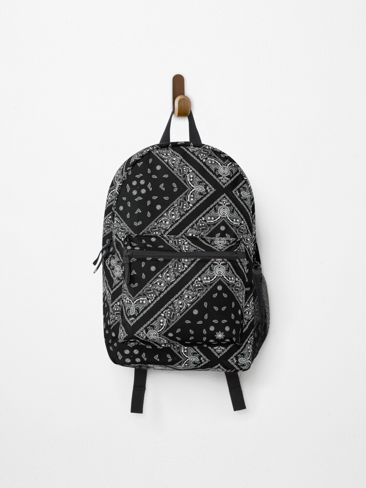 Black bandana backpack hotsell