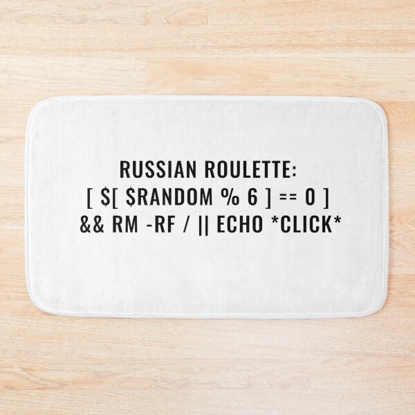 Item preview, Russian roulette (Black Font) designed and sold by CYHC.