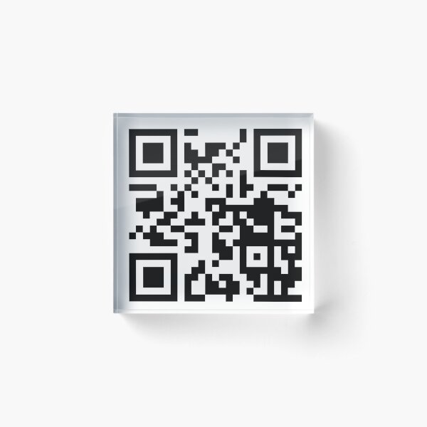 rickroll qr code Art Board Print for Sale by bsashop