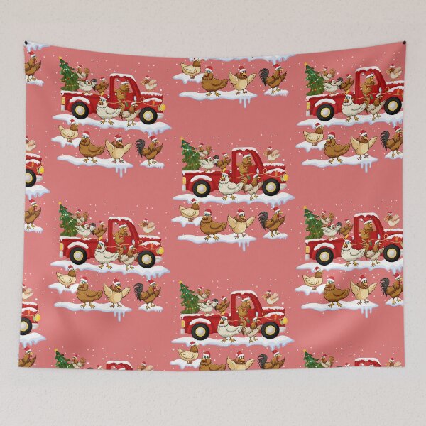 Item preview, Chicken Riding Red Truck Xmas Merry Christmas Pajama shirt designed and sold by CARDWELL-COWEL.