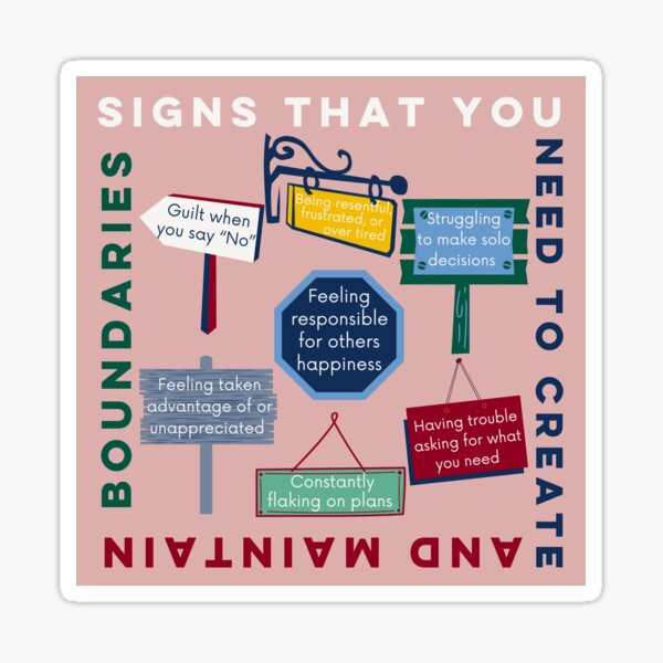 Item preview, Signs that You Need to Create and Maintain Boundaries designed and sold by Grace Huntley.