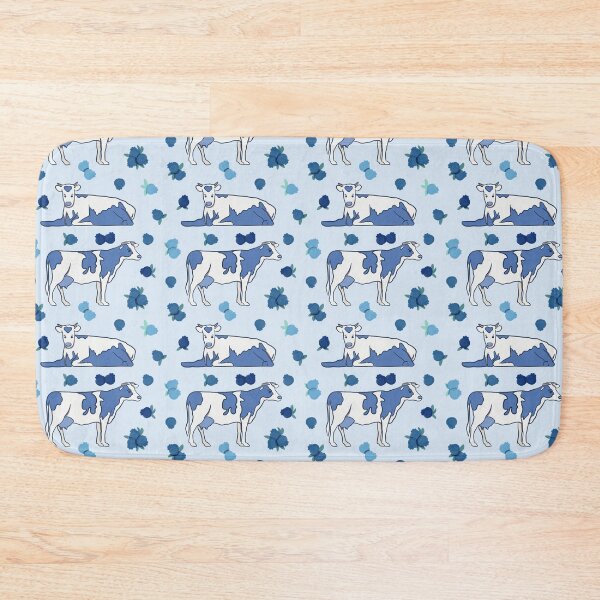 Item preview, Blueberry Cow - Blue and White Animal Illustration Pattern designed and sold by TheRainbowRoom.