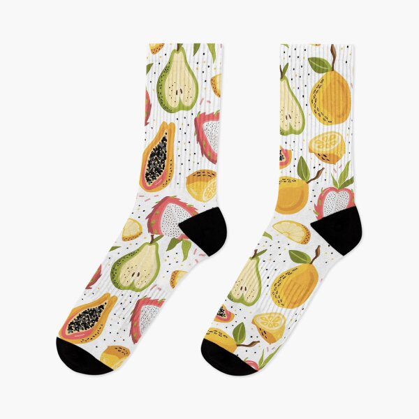 Item preview, Watercolor Dragonfruit Pear Oranges and Lemon Citrus Cute Tropical Fruits  designed and sold by Merchking1.