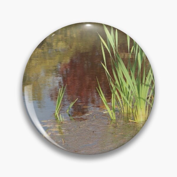 Item preview, Lake Water Side Reflection with Cattails designed and sold by JariHawk.