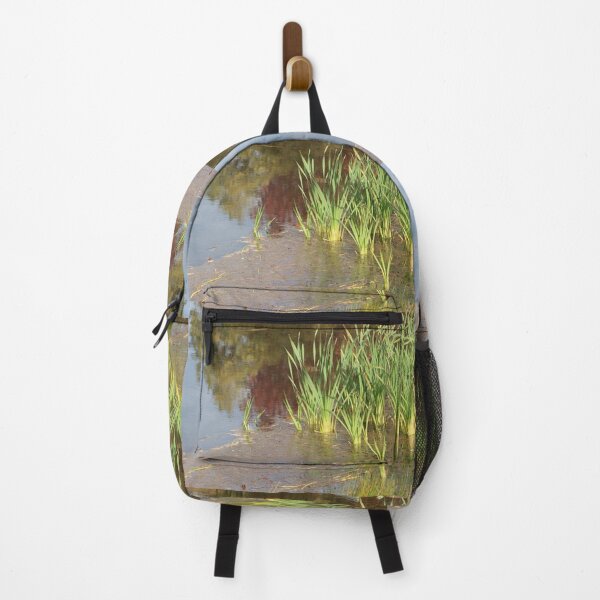 Item preview, Lake Water Side Reflection with Cattails designed and sold by JariHawk.
