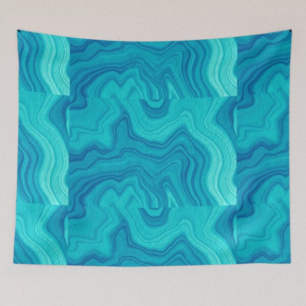 Item preview, Turquoise Blue Liquid Marble  designed and sold by newburyboutique.
