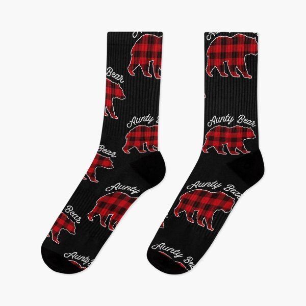 Item preview, Aunty Bear - Red Plaid Christmas Pajama Family Gift designed and sold by DavisHasari.