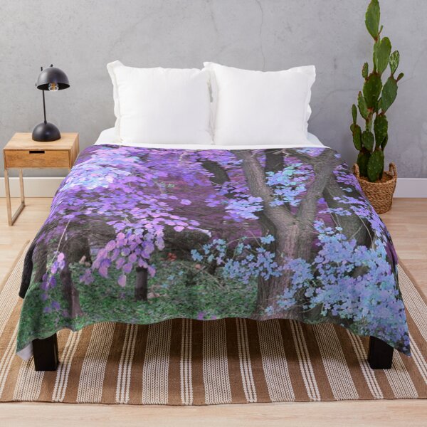 Item preview, Pretty Pastel Forest Violets Light Blue Purple  designed and sold by JariHawk.