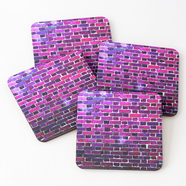 Item preview, Brick Wall Bright Pink Purple designed and sold by 2sweetsDesign.