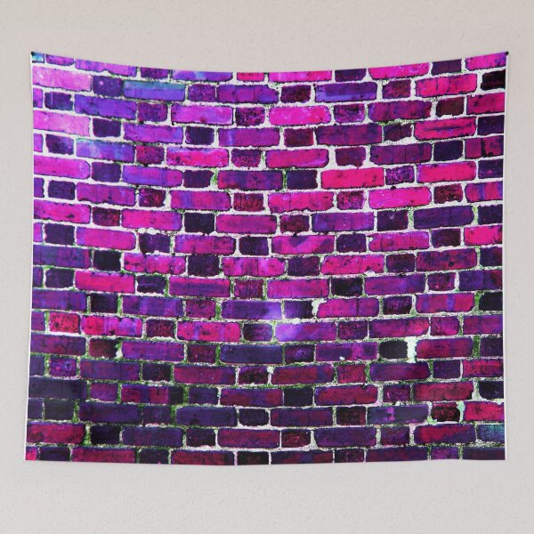 Item preview, Brick Wall Bright Pink Purple designed and sold by 2sweetsDesign.