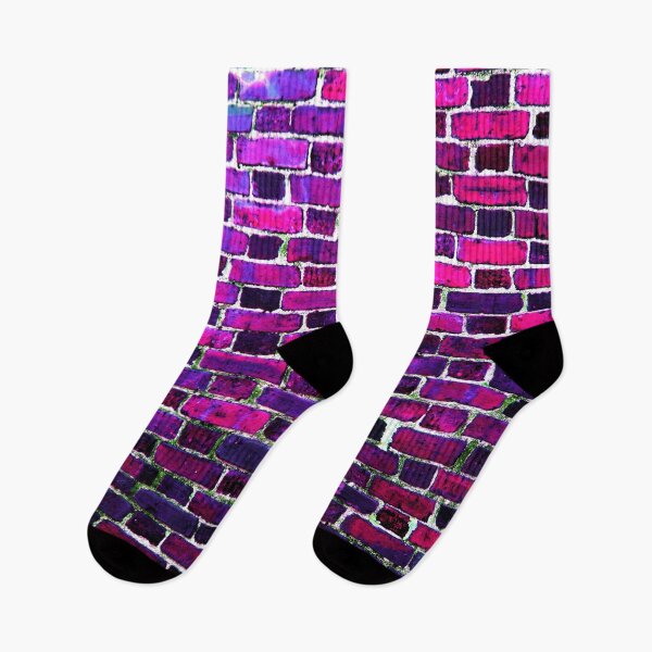 Item preview, Brick Wall Bright Pink Purple designed and sold by 2sweetsDesign.