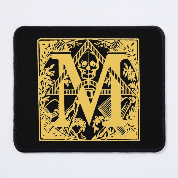 Item preview, Customized letter *M* name initials monogram! Personalized masonic illuminati tarot magic skull font for artists and musicians! designed and sold by Popular-Gifts.