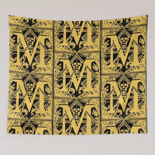 Item preview, Customized letter *M* name initials monogram! Personalized masonic illuminati tarot magic skull font for artists and musicians! designed and sold by Popular-Gifts.