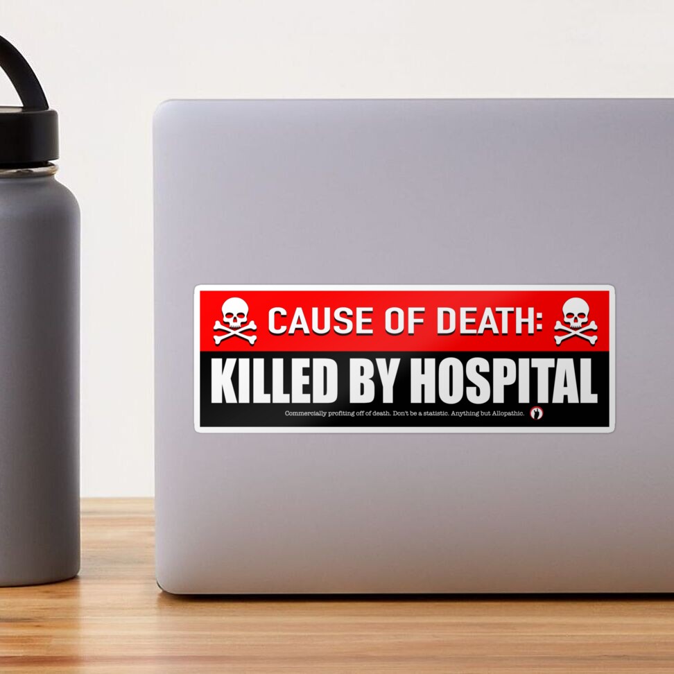 Stay Safe. Stay Away. Hospital WARNING Sticker! Sticker