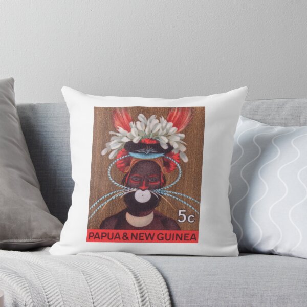 Item preview, 1968 Papua New Guinea Headress 5c Postage Stamp designed and sold by retrographics.