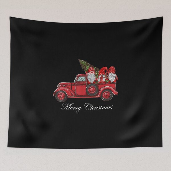 Item preview, Three Gnomes In Red Truck With Merry Christmas Tree designed and sold by Lilyy6PatterZ.