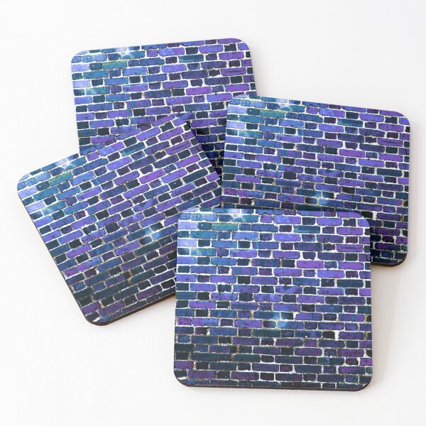Item preview, Brick Wall Teal Violet designed and sold by 2sweetsDesign.