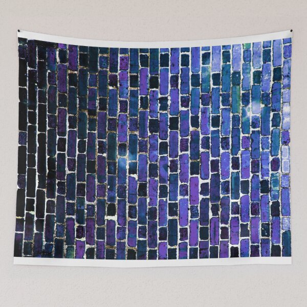 Item preview, Brick Wall Teal Violet designed and sold by 2sweetsDesign.