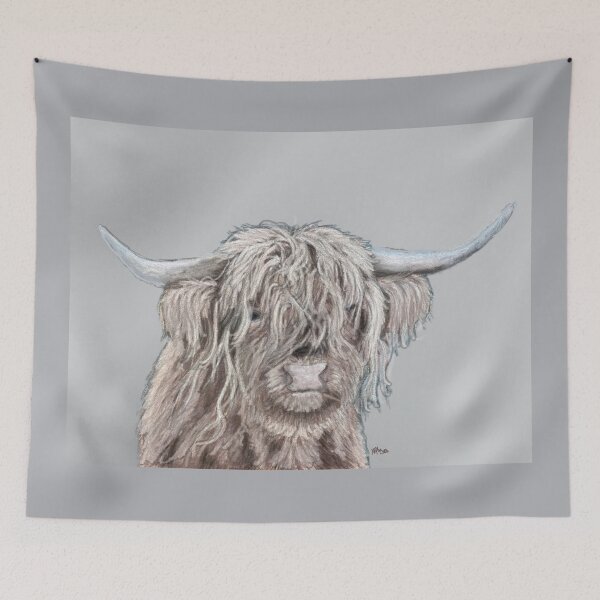 Aperçu de l'œuvre Douce Vache Highland | animal décor créée et vendue par NathBros.