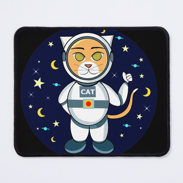 Item preview, Everyday Astronaut cat drawing designed and sold by BeccaKenDesigns.