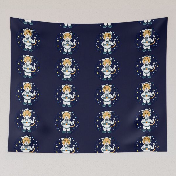 Item preview, Everyday Astronaut cat drawing designed and sold by BeccaKenDesigns.