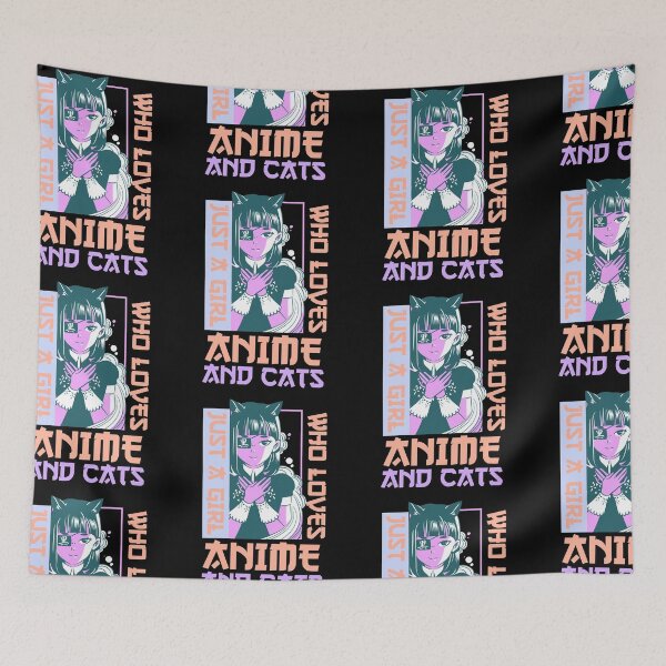 Artikelvorschau, Nur ein Mädchen, das Anime und Katzen liebt. Anime Mädchen T-Shirt entworfen und verkauft von DeeSignTShirts.
