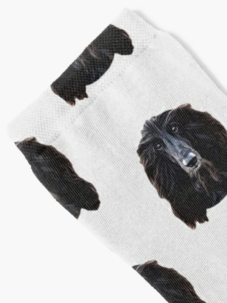 Black I love Afghan Dogs With a Paw Print Design Socks 