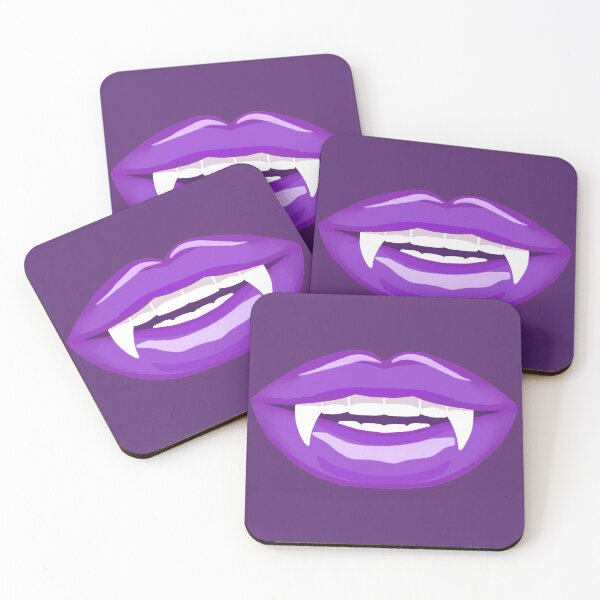 Item preview, Toothy Vampire Fang Smile Glossy Purple Lips designed and sold by ViewerEqualsPhoton.