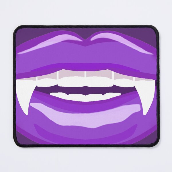 Item preview, Toothy Vampire Fang Smile Glossy Purple Lips designed and sold by ViewerEqualsPhoton.