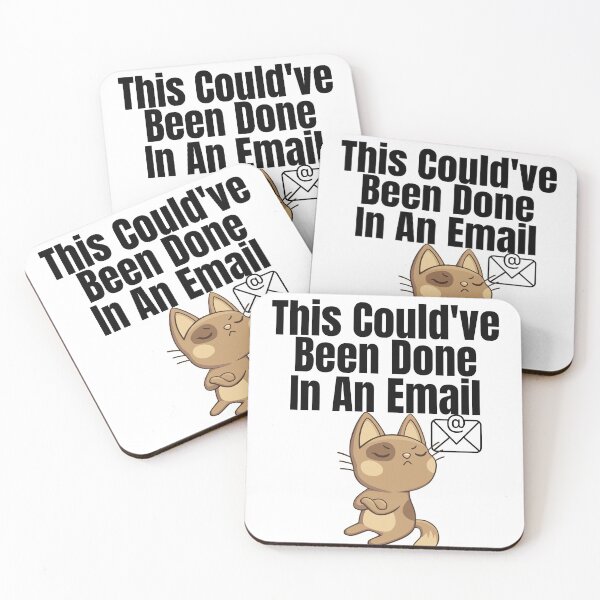 Item preview, This Couldve Been Done In An Email (Black Lettering) Cat designed and sold by Wheeler-Styl3.