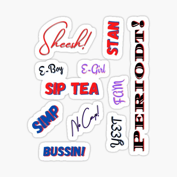 "Gen Z Phrases Sticker Pack" Sticker for Sale by EddieB1979 Redbubble