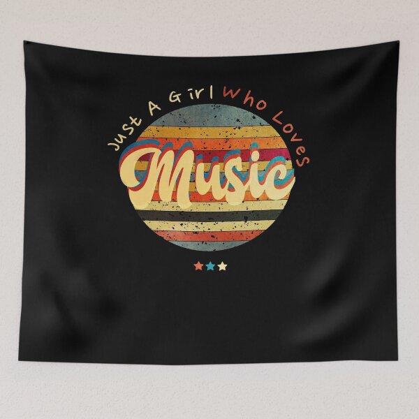 Item preview, Just A Girl Who Loves Music Retro Sunset  designed and sold by alyedel.