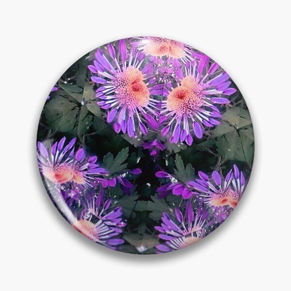 Item preview, flower kaleidoscope (090) - purple chrysanthemums designed and sold by expl-rations.