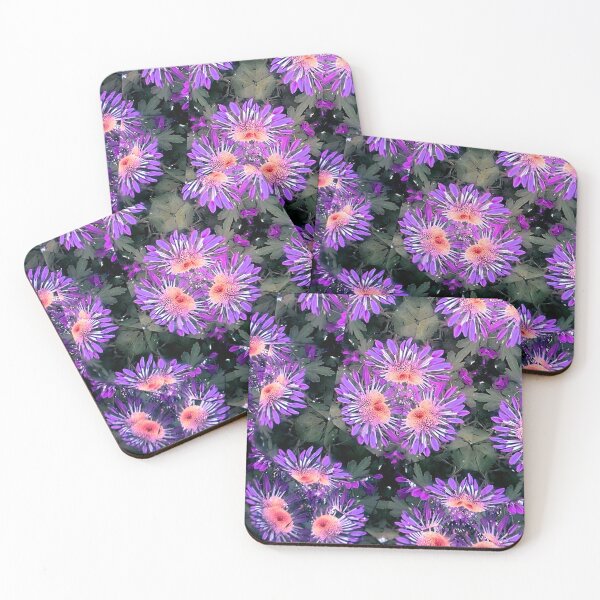 Item preview, flower kaleidoscope (090) - purple chrysanthemums designed and sold by expl-rations.
