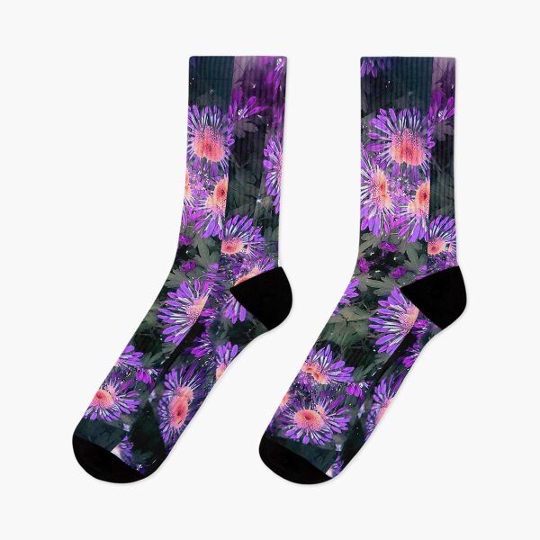 Item preview, flower kaleidoscope (090) - purple chrysanthemums designed and sold by expl-rations.