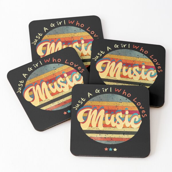 Item preview, Just A Girl Who Loves Music Retro Sunset  designed and sold by alyedel.