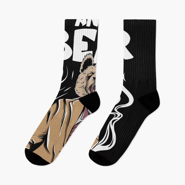 Item preview, bear head man wearing a suit with smoke illustration and angry bear lettering designed and sold by TOKO ORENN.