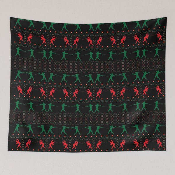 Item preview, Rapier Ugly Sweater (red/green) designed and sold by DoodleThrift.