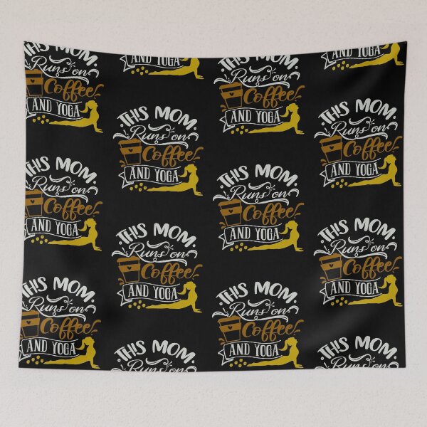 Item preview, This Mom Runs On Coffee And Yoga designed and sold by FOX1999-Design.