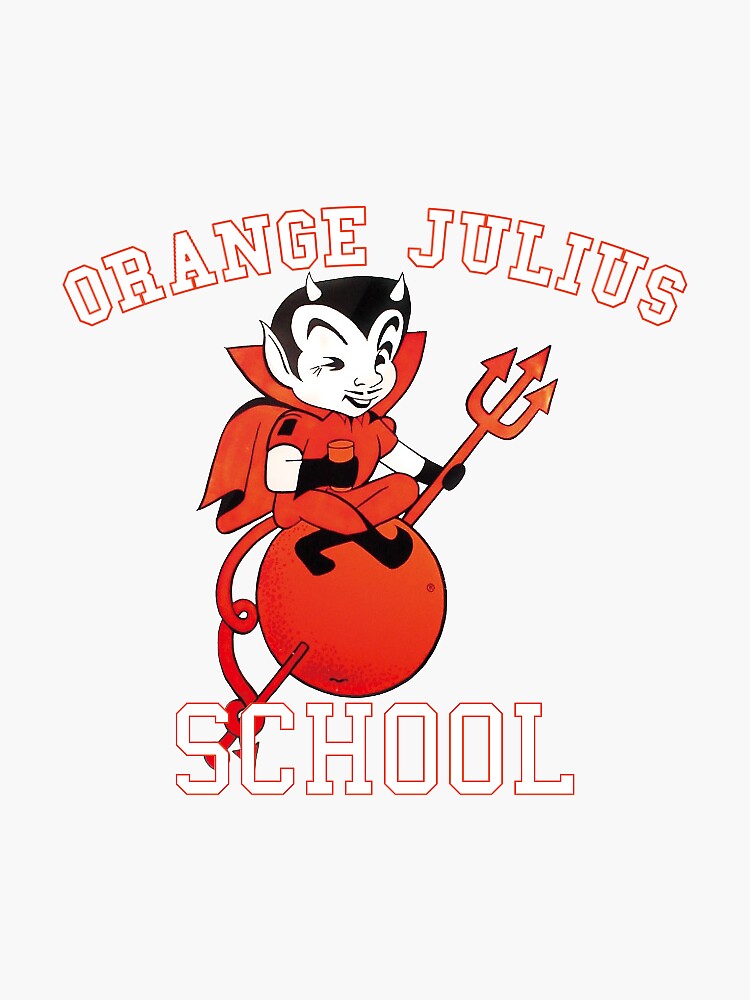"Orange Julius School" Sticker for Sale by RainforestCafe Redbubble