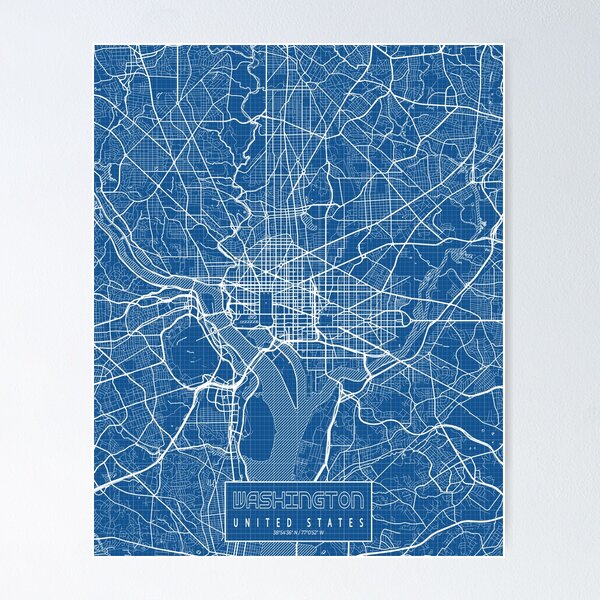 Item preview, Washington D.C. City Map of the United States - Blueprint designed and sold by deMAP.