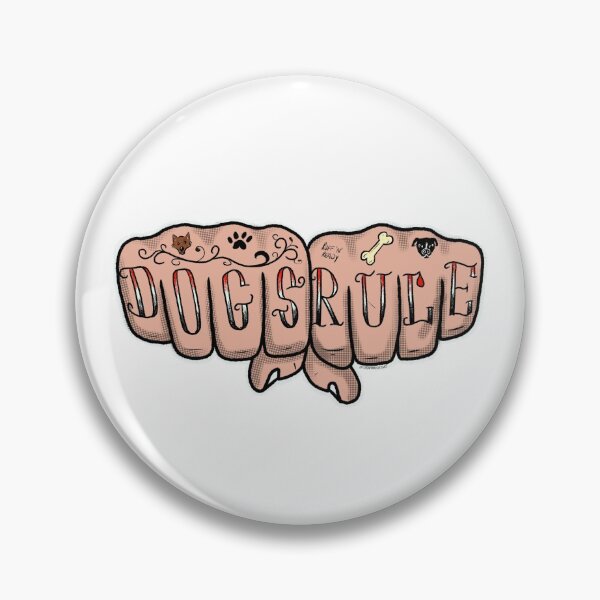 Item preview, DOGS RULE Knuckle tatts designed and sold by Steadymacflyart.